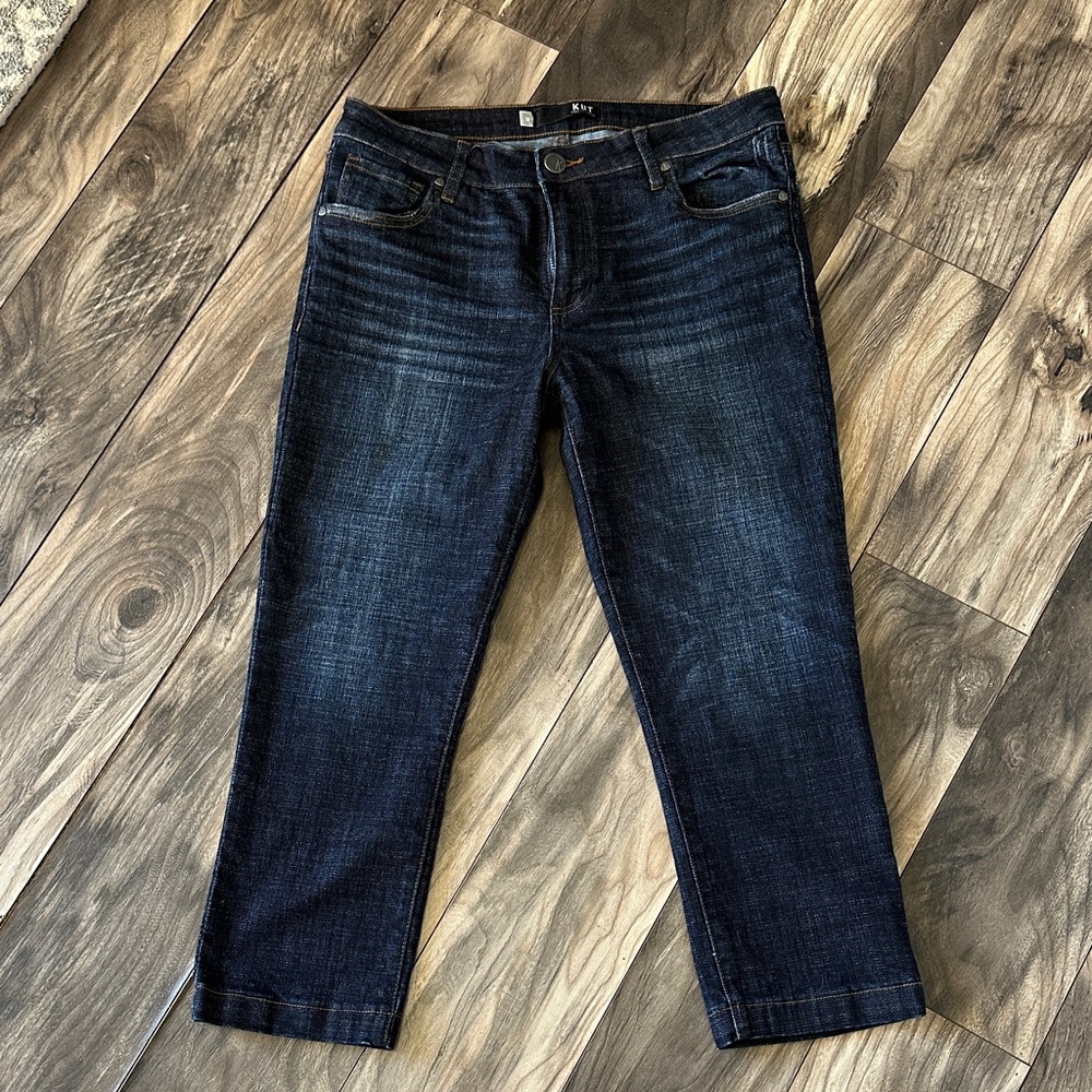 Kut from the Kloth Women’s Deep Indigo Girlfriend Cropped Jeans